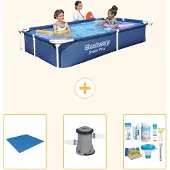 Bestway Steel Pro Rechteckig - 221x150x43 cm - 4-teilig S22291