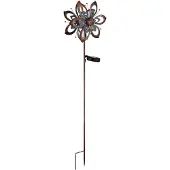 Globo Lighting Solarleuchte Windrad Kupfer, Höhe 92cm
