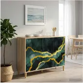 vidaXL Sideboard WIJHE Sonoma 102 x 33 x 75 cm Holzwerkstoff