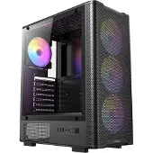 Antec VX-310 ARGB ATX, Micro-ATX , ITX Mid Tower Gaming PC Gehäuse, schwarz