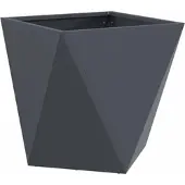 Helloshop26 - Moderner Pflanzkübel 50 x 50 x 50 cm wetterfest minimalistisches Design für den Außenbereich anthrazitfarbener Stahl