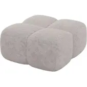 ALTDECOR POUF Miko-Puf 90x90x45 cm Hellgrau Velours Modular Sitzhocker