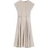 BOSS Meliertes Maxikleid aus Flanell mit Gürtel Grösse 40