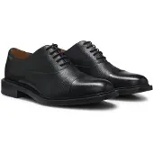 HUGO Oxford-Schuhe aus genarbtem Leder mit Zehenkappe Grösse 43