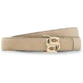 BOSS Wendegürtel "B Icon-G Sr20 sdp", Damen, Gr. 75, beige (light beige 271), Leder, mehrfarbig, Gürtel Wendegürtel, mit Monogrammschließe, italienisches Leder