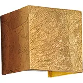 Zafferano Wandleuchte, Aluminium und Polycarbonat, 100x100x100 mm, LED 6.5 Watt, 3000K, IP54, Farbwiedergabe CRI 90, Blattgold