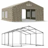Das Company Ganzjährig Party Zelt 5x6 Sand WINTER CAMO