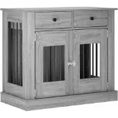 vidaXL Hundekäfigmöbel Sonoma-Grau 90 x 47,5 x 80 cm Holzwerkstoff