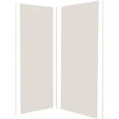 AICA 40x80cm Elfenbeinweiß Duschrückwand Aluverbundplatte Fliesenersatz 3mm Aluminiumverbundplatte Aluplatte Alu Höhe 210cm