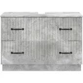 vidaXL Waschbeckenschrank HOORN Betongrau 82 x 41 x 56 cm