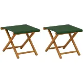 vidaXL Liegestuhl 2 pcs Massives Eukalyptus Holz Grün