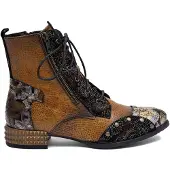MACIEJKA Damen Ganzjahres-Schnürstiefel im robusten Springerstiefel-Design aus Naturleder