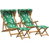 vidaXL Liegestuhl 4 pcs 3 Position Massives Eukalyptus Holz