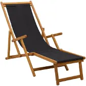 vidaXL Klappbare Sonnenliege 3 Position Massives Eukalyptus Holz