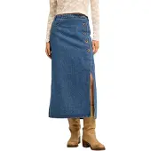 Billabong Jeansrock "Day Off", Damen, Gr. L, blau (medium denim), Obermaterial: 100% Baumwolle., Röcke Jeansrock