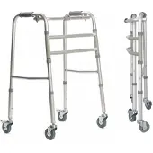VITEA CARE Gehwagen mit 4 Rädern, klappbar, Aluminium, grau, 110 kg
