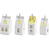 Party Deco KA6, Geschenktasche, Freistehend, Gold, Weiß