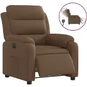 Syfax Relaxsessel Elektrisch Braun Stoff