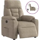 Prolenta Maison Exclusive - Relaxsessel Elektrisch Taupe Mikrofasergewebe