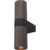 Artdelight Wand-Spot-Rippen Linea Braun mit Schwarz