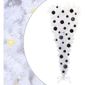 vidaXL Künstlicher Weihnachtsbaum Weiß 120 cm PVC und Stahl