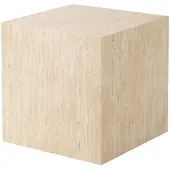 Home24 Couchtisch - quadratisch 48 cm - Travertin Nachbildung