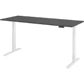 Bümö Schreibtisch elektrisch XDKB - Nachbildung: Graphit, Gestell: Weiß, Größe: 200 x 80 cm