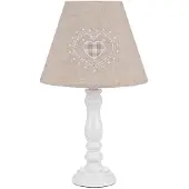 Clayre & Eef Tischlampe Weiß Holz