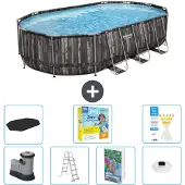 Bestway Power Steel Oval - 610x366x122 cm - 6-teilig S526