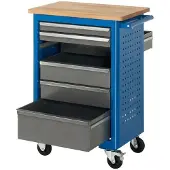 RAU Rollwerkbank Buche-Top mit 6 Schubladen