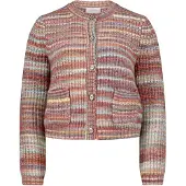 Cartoon Cardigan mit Rundhalsausschnitt in Pink/Green | Gr.: 42