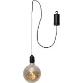 Star Trading LED-Glaskugel ''Bowl'', warmweiß, 1m Kabel, 12,5x19,5cm, IP44, Batteriebetrieben