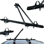 Hakr Fahrradträger Dachfahrradträger bis 17kg Aluminium Schwarz Fahrradhalter