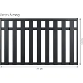 Minka Zaunserie Vertex Strong 194 x 120cm Aluminium Gartenzaun in Anthrazit