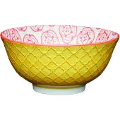 Kitchencraft Floral Keramikschale Gelb Gelb One Size