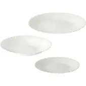 Vivalto Speiseservice Tellerset Geschirrset 12er Set weiß aus Glas Speiseteller Teller