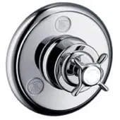 Hansgrohe AXOR Montreux Ab- und Umstellventil, Trio / Quattro, Unterputz, 16830820, Farbe: Brushed Nickel