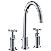 Hansgrohe AXOR Montreux 3-Loch Waschtischarmatur 180, Zugstangen-Ablaufgarnitur, 16513820