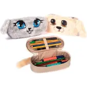 Pajacyk Federmäppchen PEN 424 mit Klappe, flauschig, mit dekorativen Augen