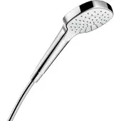 Hansgrohe Croma Select E, Handduschbrause mit Kopf, Chrom, Weiß, Wand