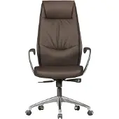 Amstyle Bürostuhl Echtleder Braun Schreibtischstuhl X-XL 120 kg Synchronmechanik Chefsessel Kopfstütze hoch
