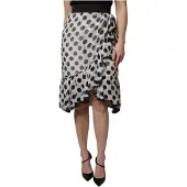 Dolce&Gabbana Pünktchen-Rüschenträger-Midi-Rock