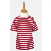 ModAS Bretonisches Kinder T-Shirt - rot/weissgestreift