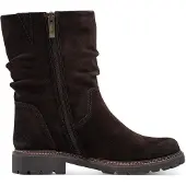 Tamaris Da.-Stiefel Veloursleder Mocca