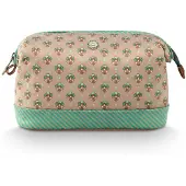 Pip studio Kulturbeutel Cooper Cosmetic Purse Jaipur Flower L Light Green