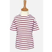 ModAS Bretonisches Kinder T-Shirt - weiß/rotgestreift