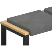vidaXL Bankkissen 4 stk. Samt Dunkelgrau Tiefe 35 cm