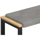 vidaXL Bankkissen Samt Hellgrau Tiefe 35 cm
