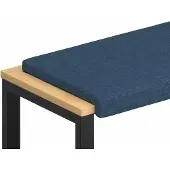 vidaXL Bankkissen Stoff Blau Tiefe 35 cm