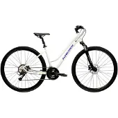 KROSS Crossrad "Crossrad Damen 28" Evado 4.0 grau 16 Gänge" Gr. 48, grau, blau, schwarz, Fahrräder, Damen, 48cm, 28 Zoll (71,12cm) hinten: 28 Zoll (71,12cm), Crossrad